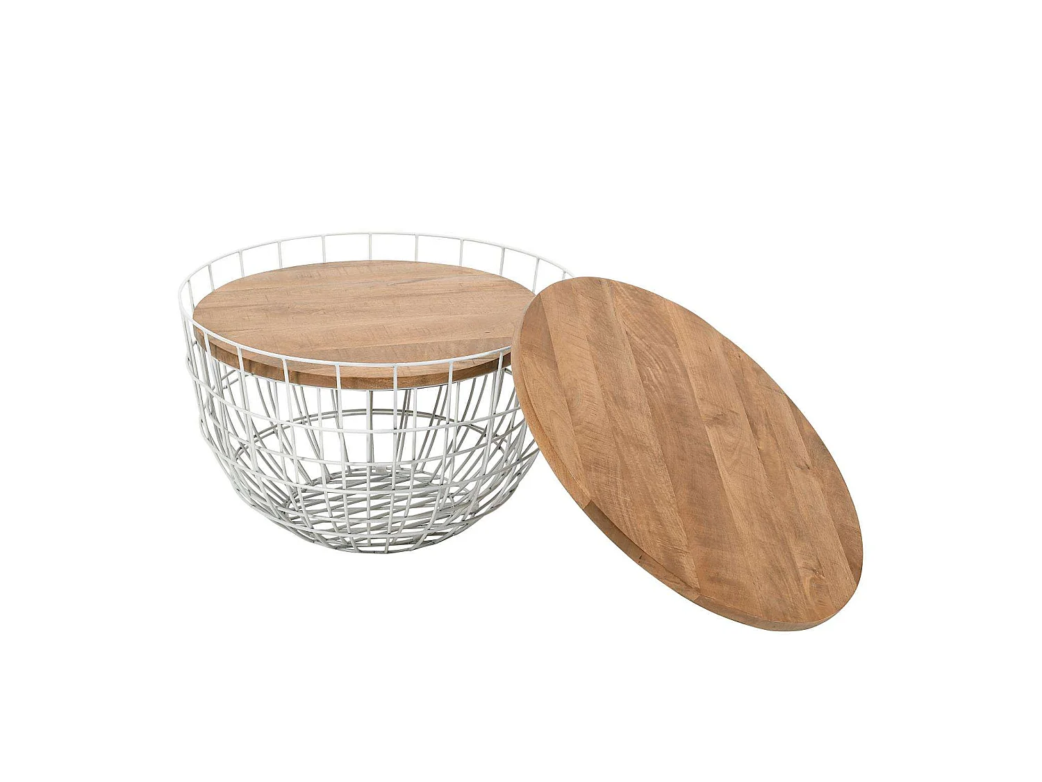 Table set White natural avola av2330-26 76x48.5x76 cm