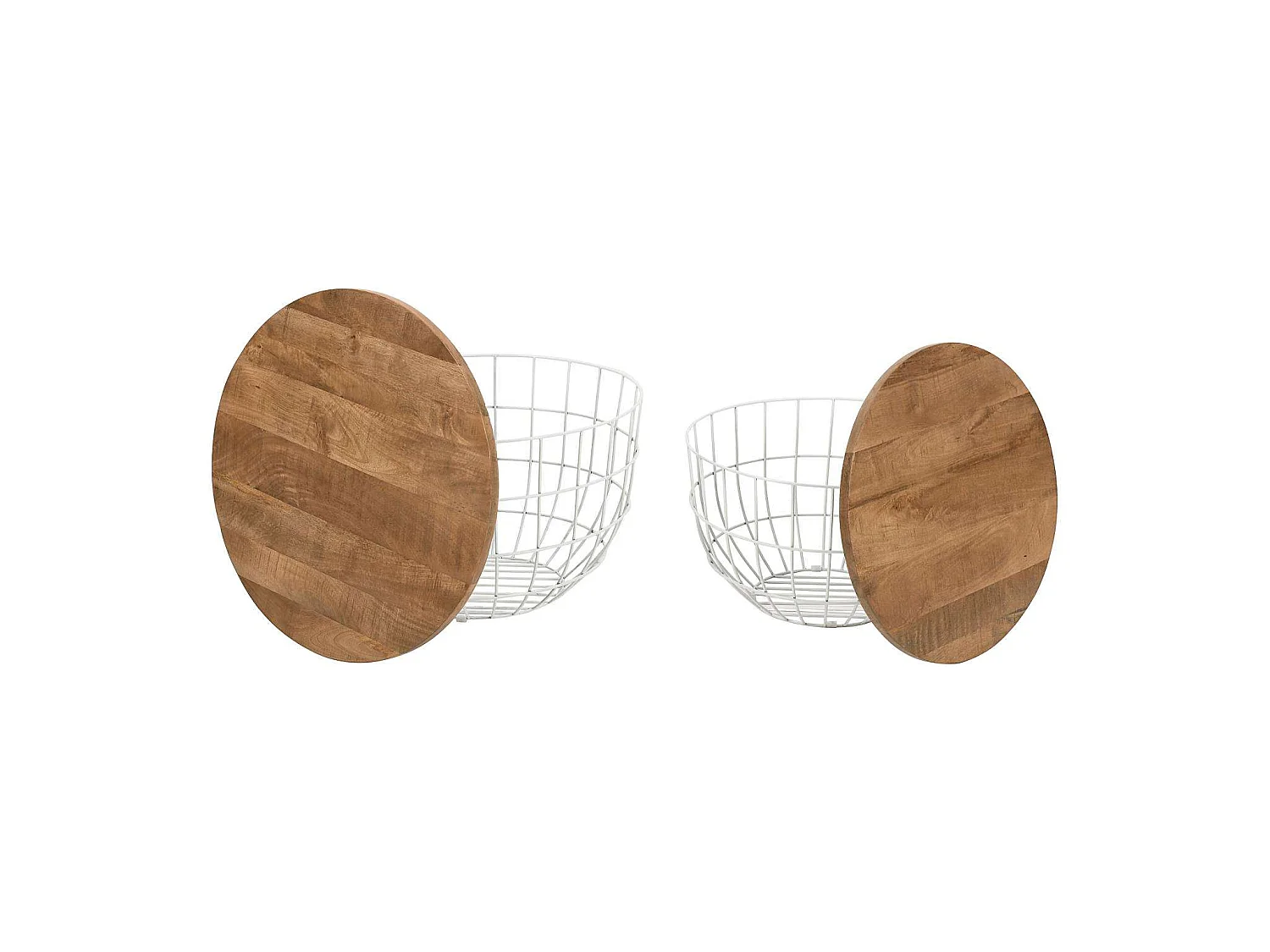 Table set White natural avola av2330-26 76x48.5x76 cm