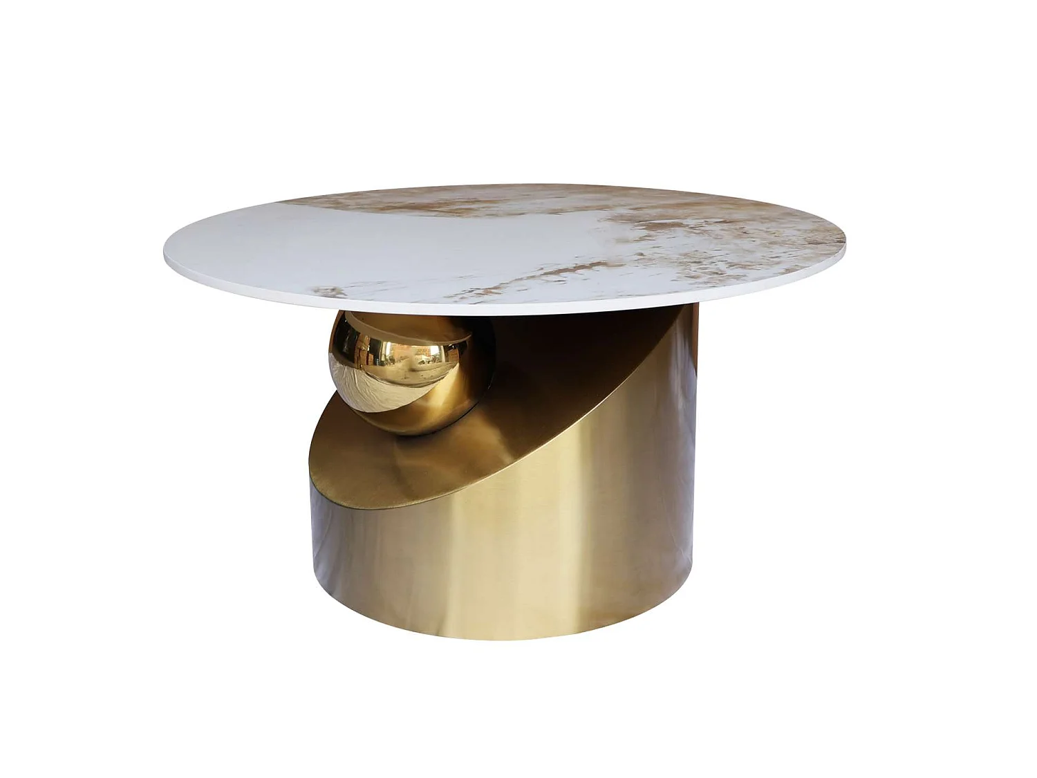 Salontafelset 80x80x43 cm goud Modig M60