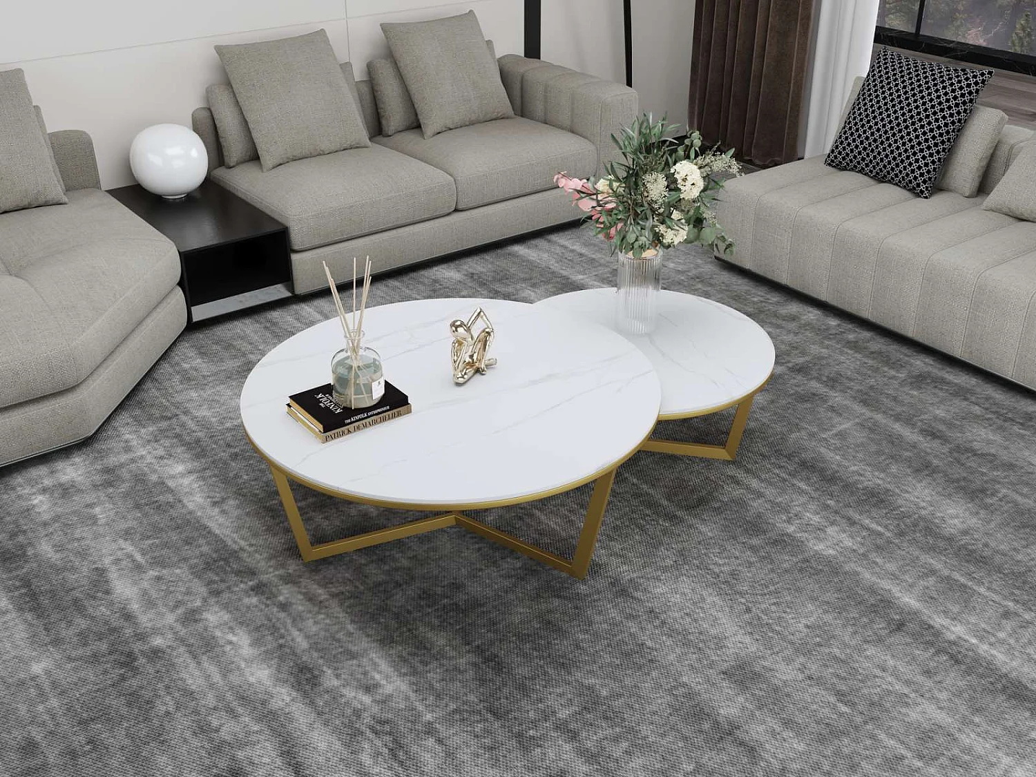Salontafelset 80x45x80 cm goud Modig M67