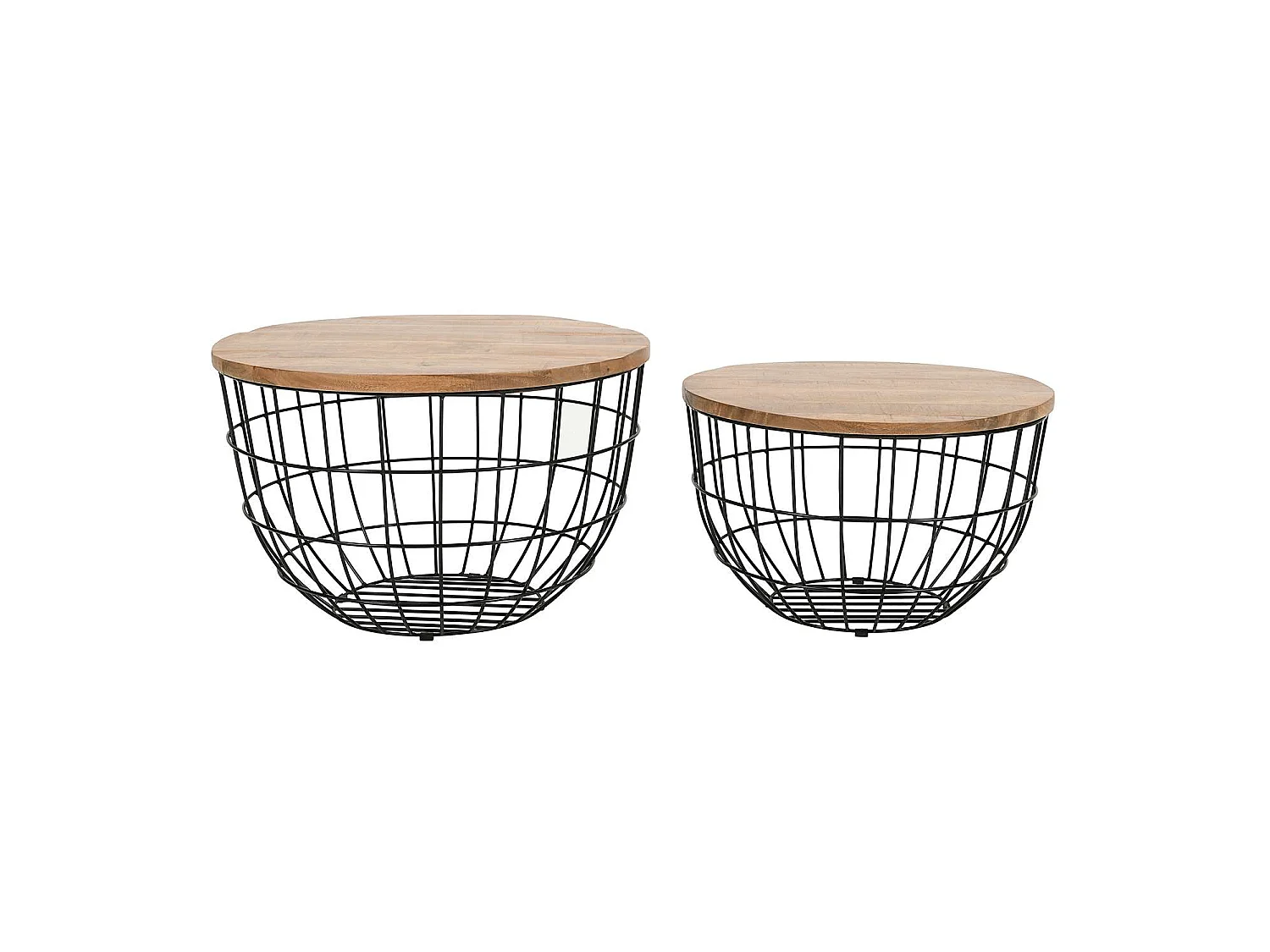 Table set 76x48.5x76 cm Black Avola AV2330-26B