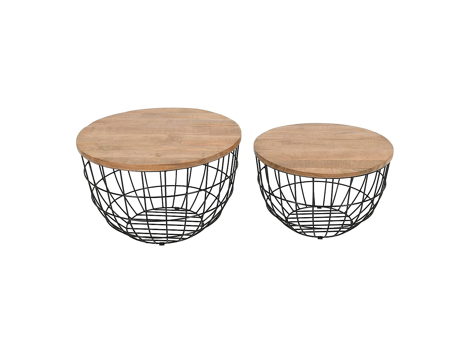 Table set 76x48.5x76 cm Black Avola AV2330-26B
