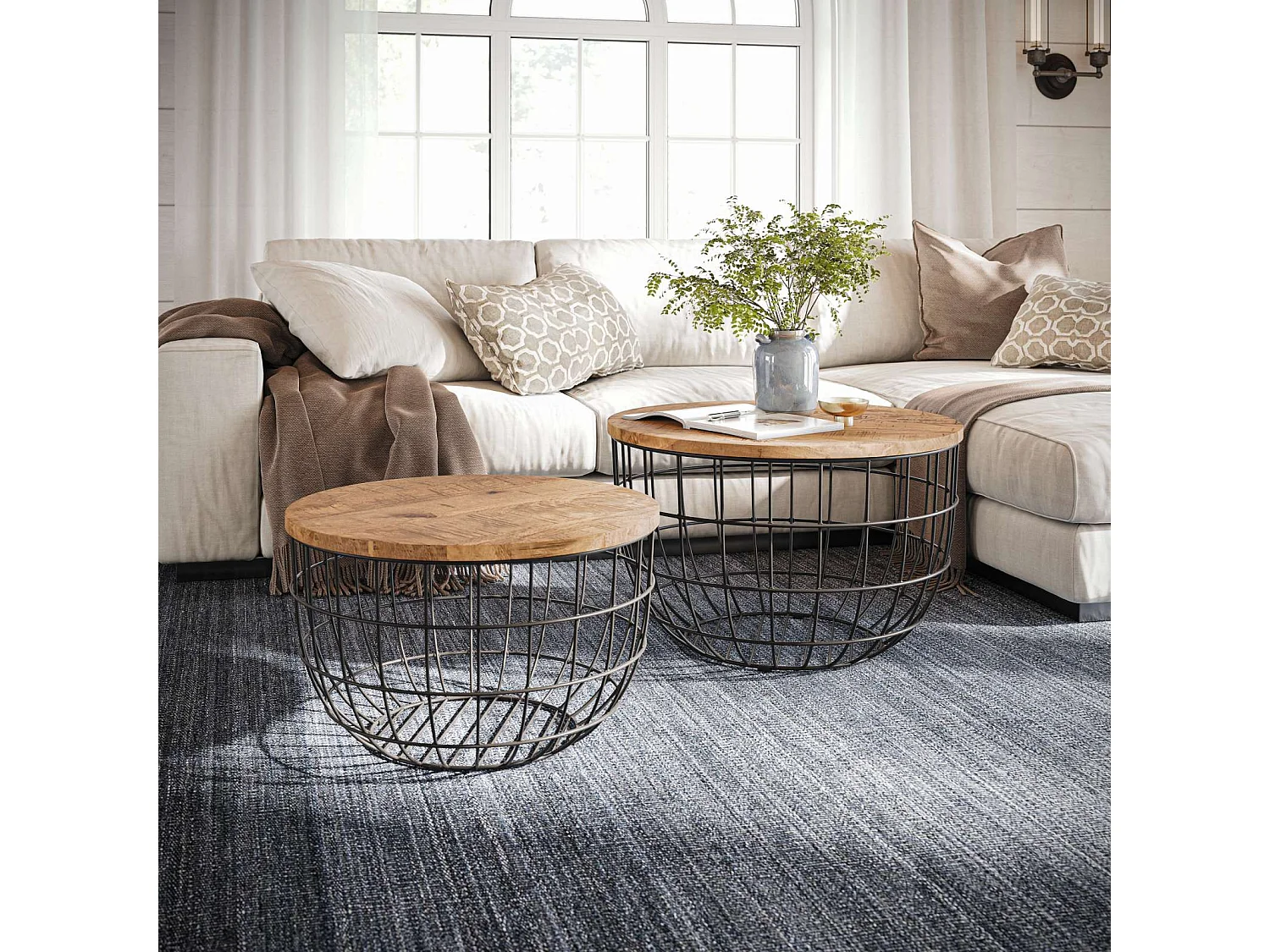Table set 76x48.5x76 cm Black Avola AV2330-26B
