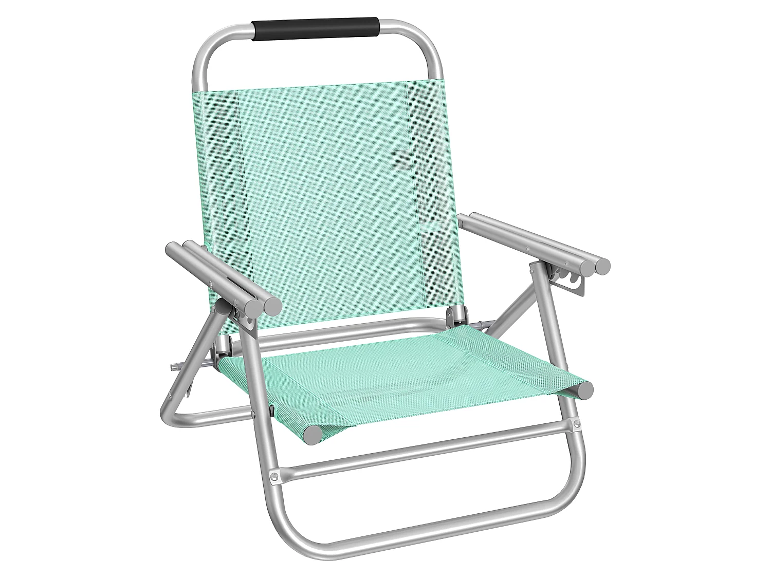 Sedia da spiaggia 57x59x71 cm verde