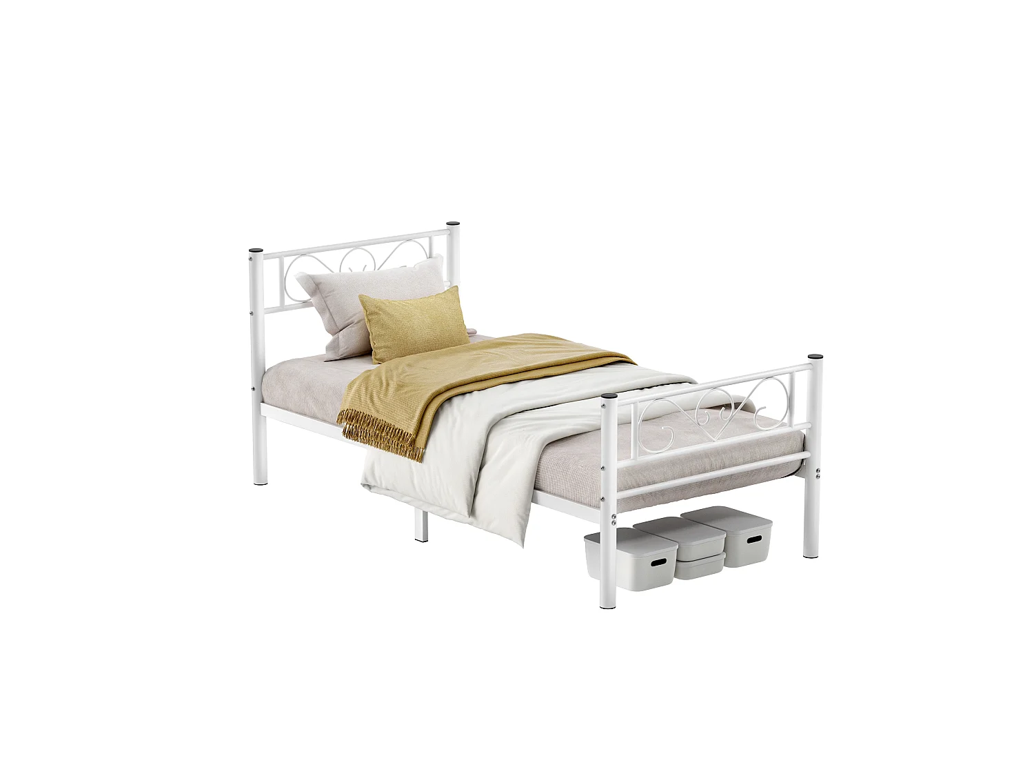 Struttura letto 198x91,8x86,4 cm bianco
