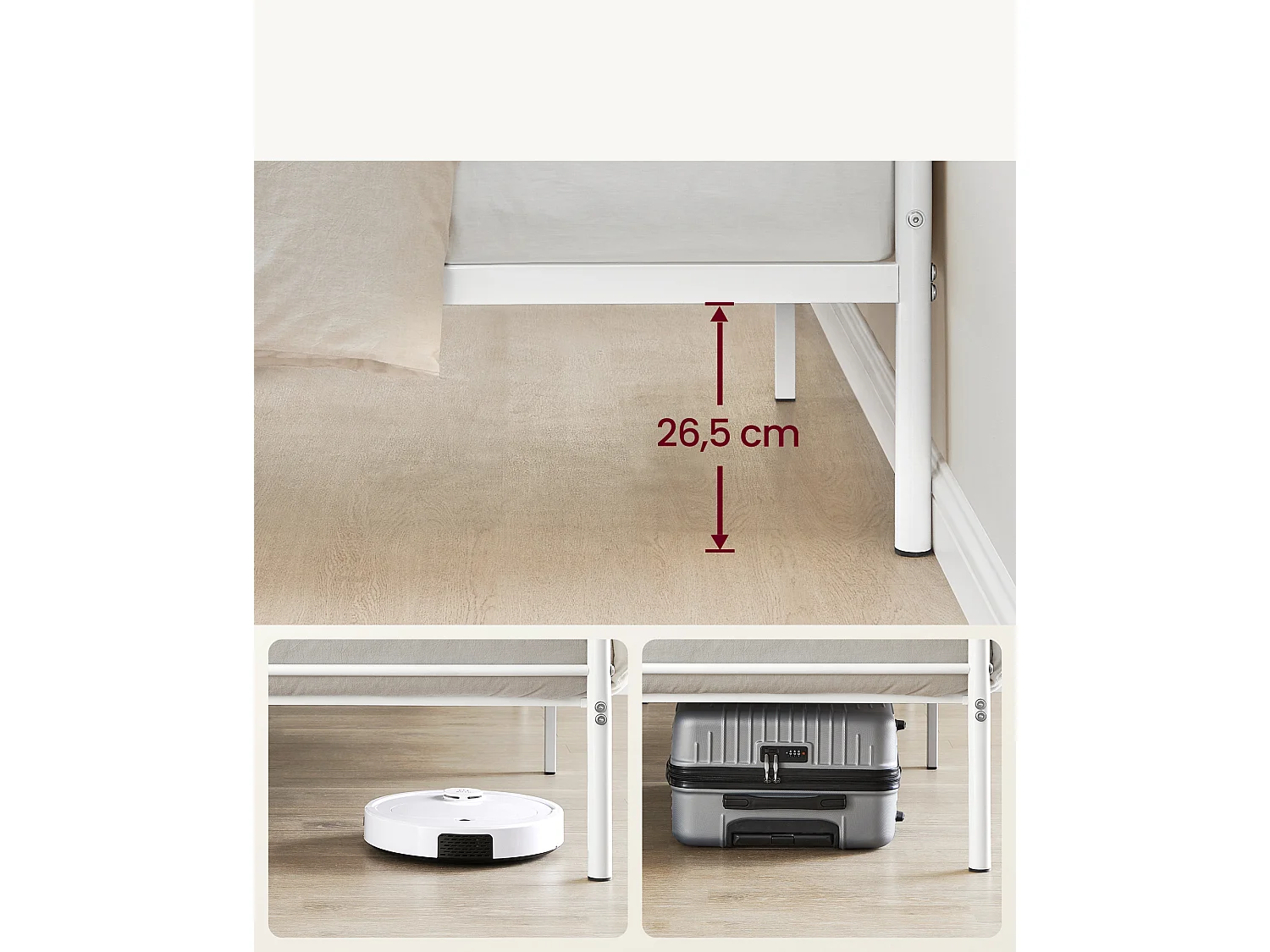 Struttura letto 198x91,8x86,4 cm bianco