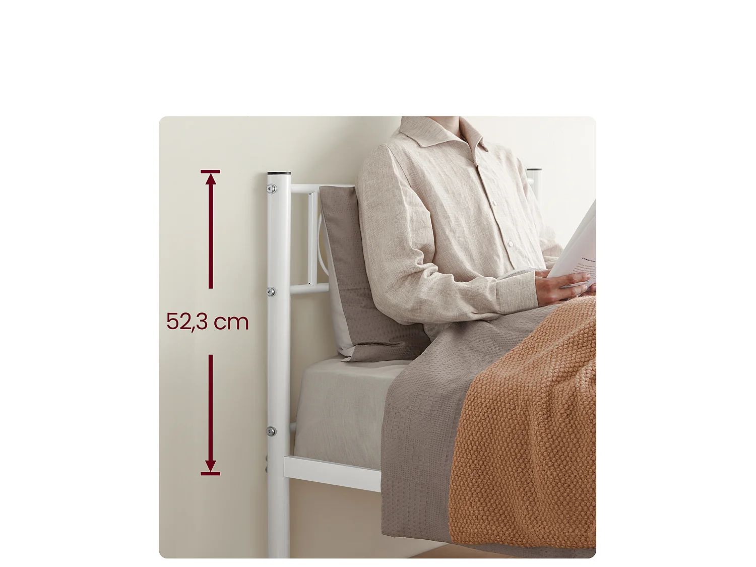 Struttura letto 198x91,8x86,4 cm bianco