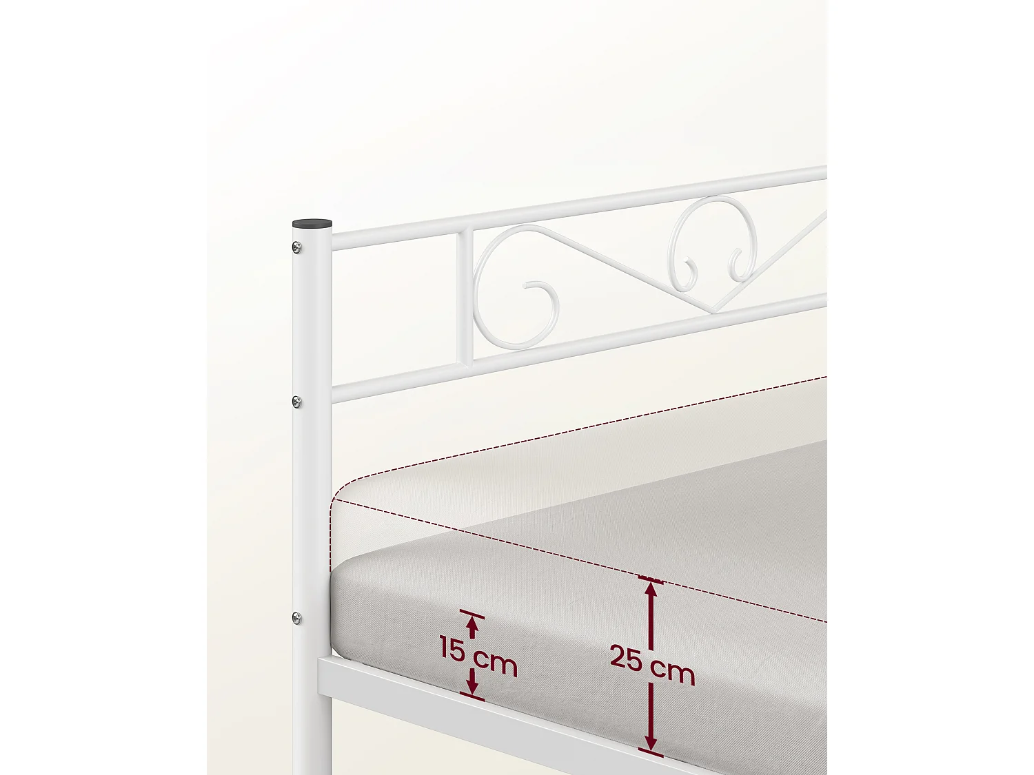 Struttura letto 198x91,8x86,4 cm bianco