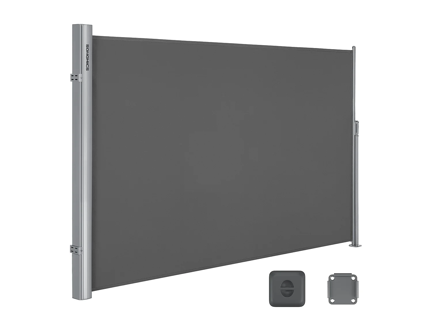Seitenmarkise 160x400 cm grau