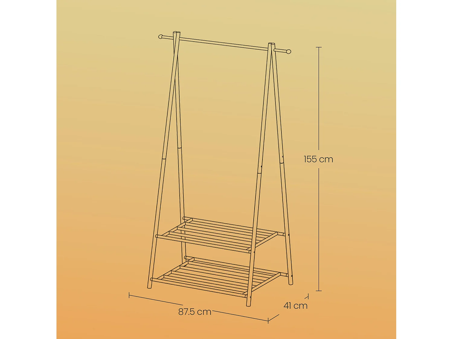 Porte-manteau 87,5x40x155 cm blanc