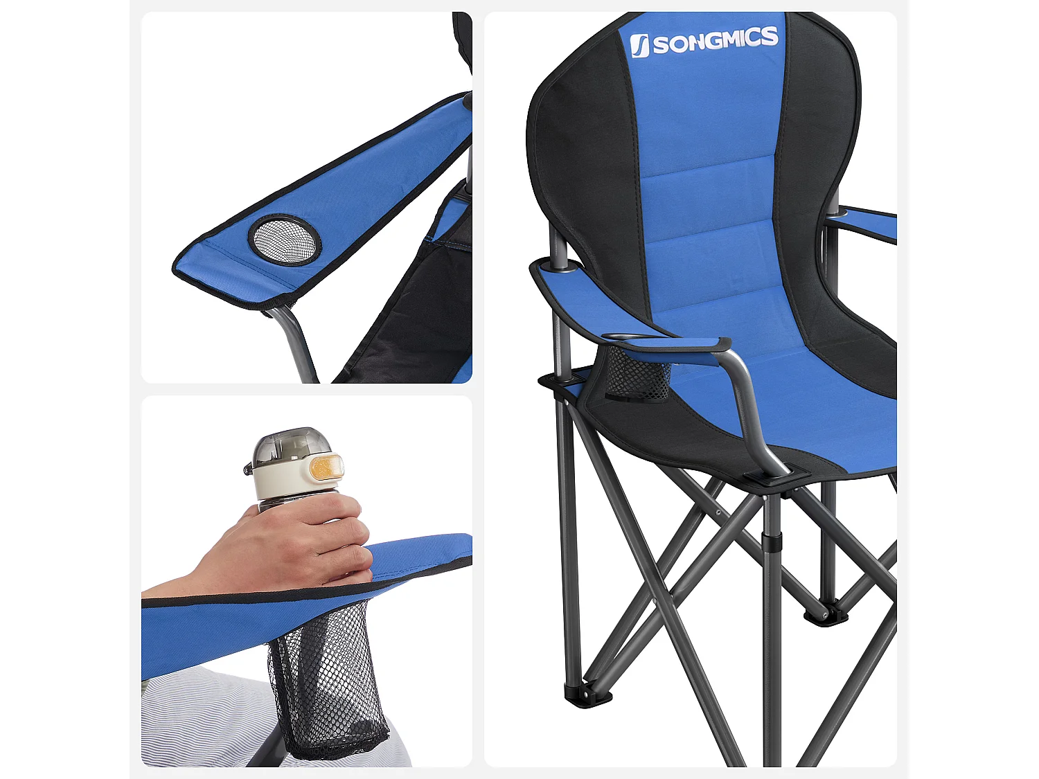 Campingstoel 92x57x104 cm blauw