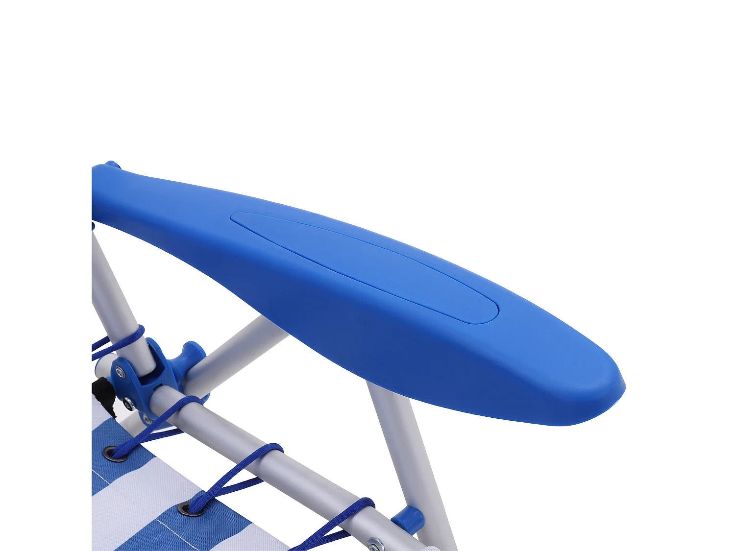 Chaise de plage 63x68x75 cm Bleu et blanc
