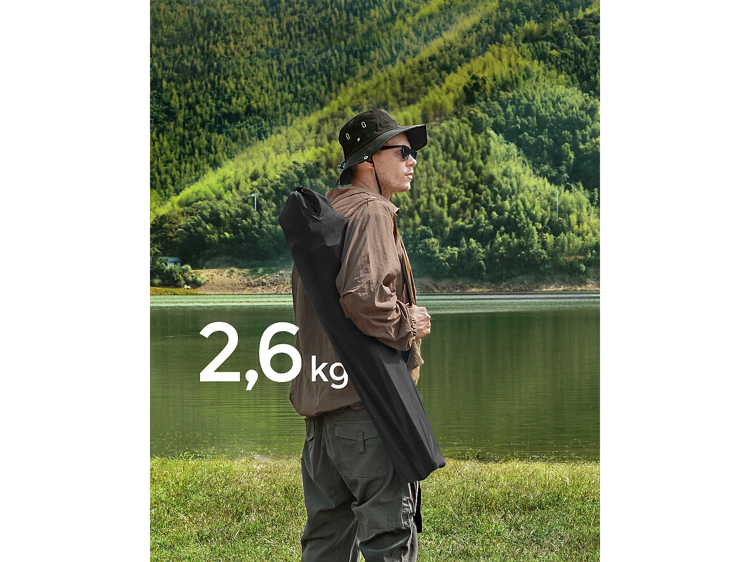 Campingstoel 76x51,5x95,5 cm zwart