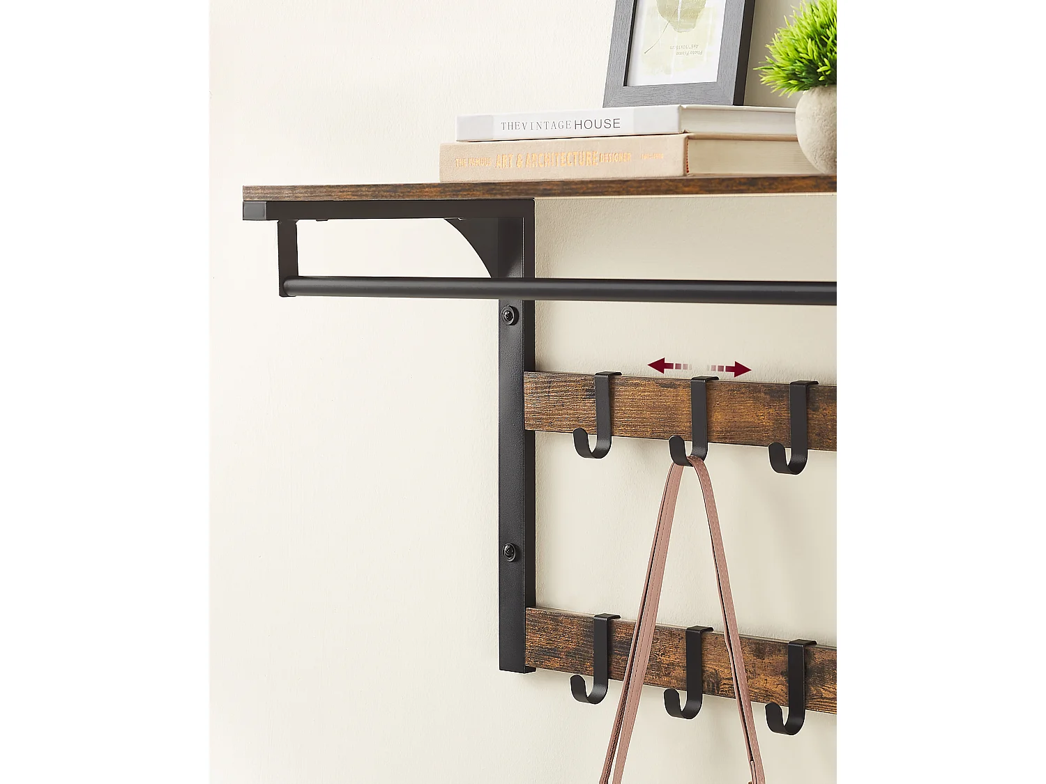Coat rack 65x30x42 cm black LCR101B01