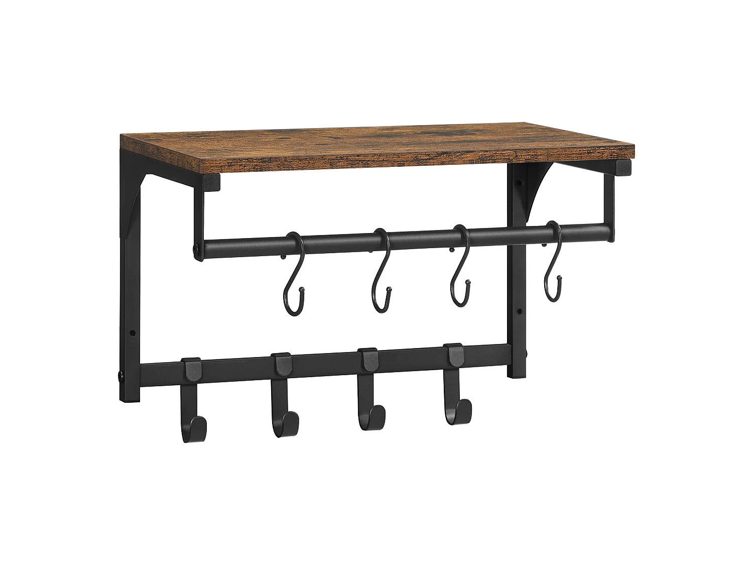 Coat rack 40x24x24 cm black vintage brown lcr103b01