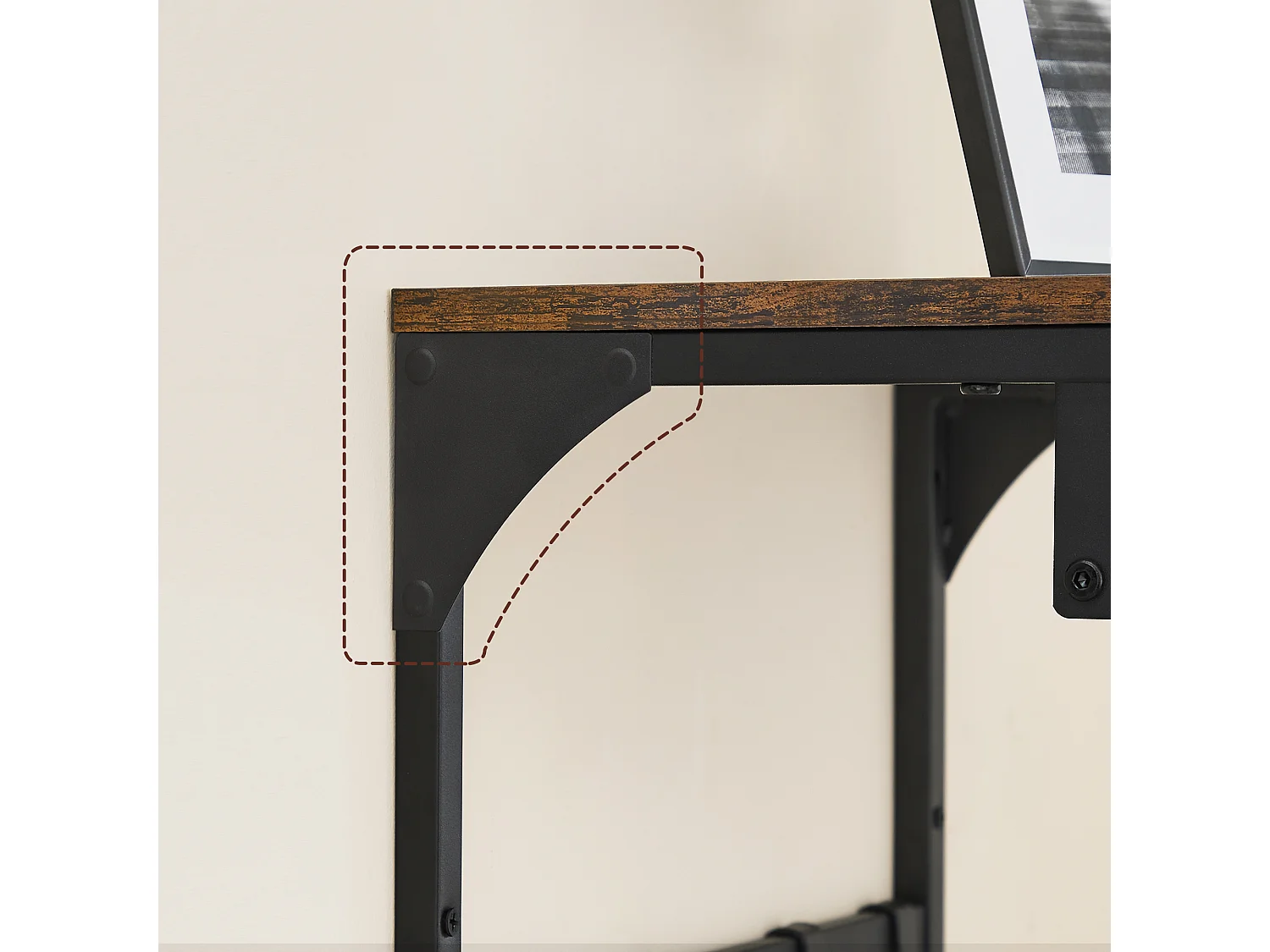 Coat rack 40x24x24 cm black vintage brown lcr103b01