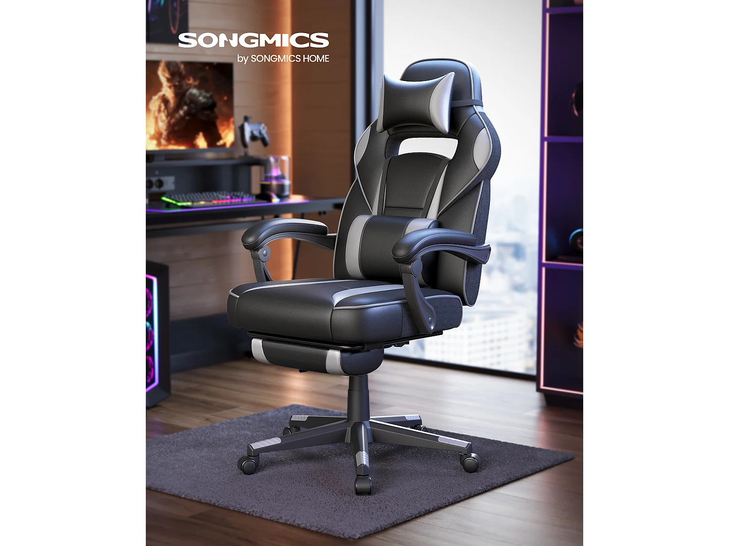 Chaise de bureau 70,9x65,5x119,7-129,7 cm noire