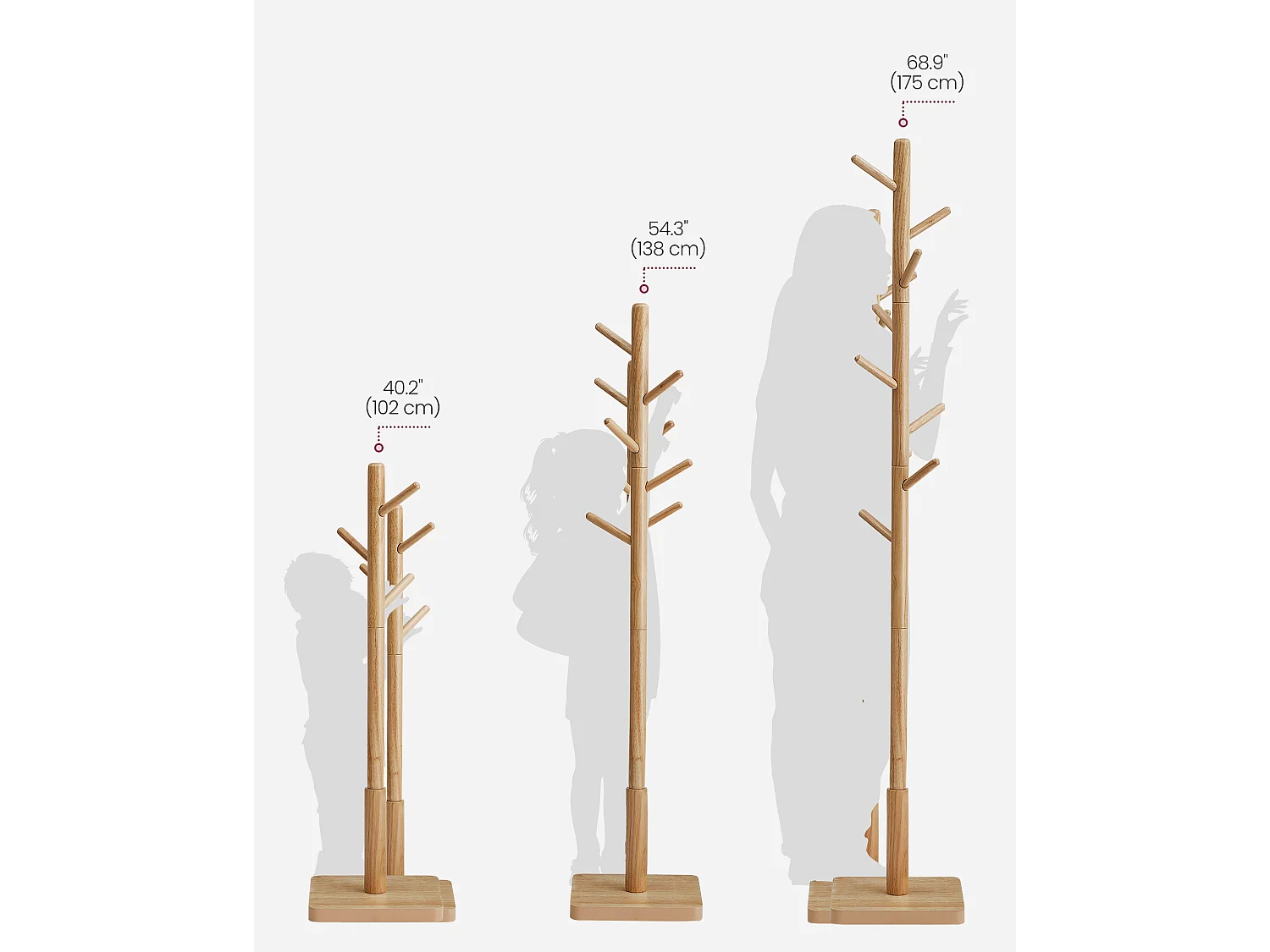 Porte-manteau 30x30x173,6 cm Beige