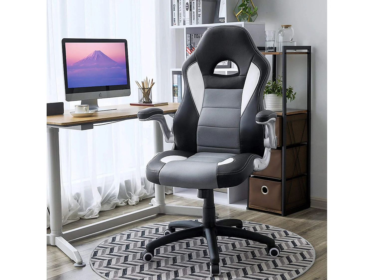 Gamingstol, 48x52x90-112 cm, Svart