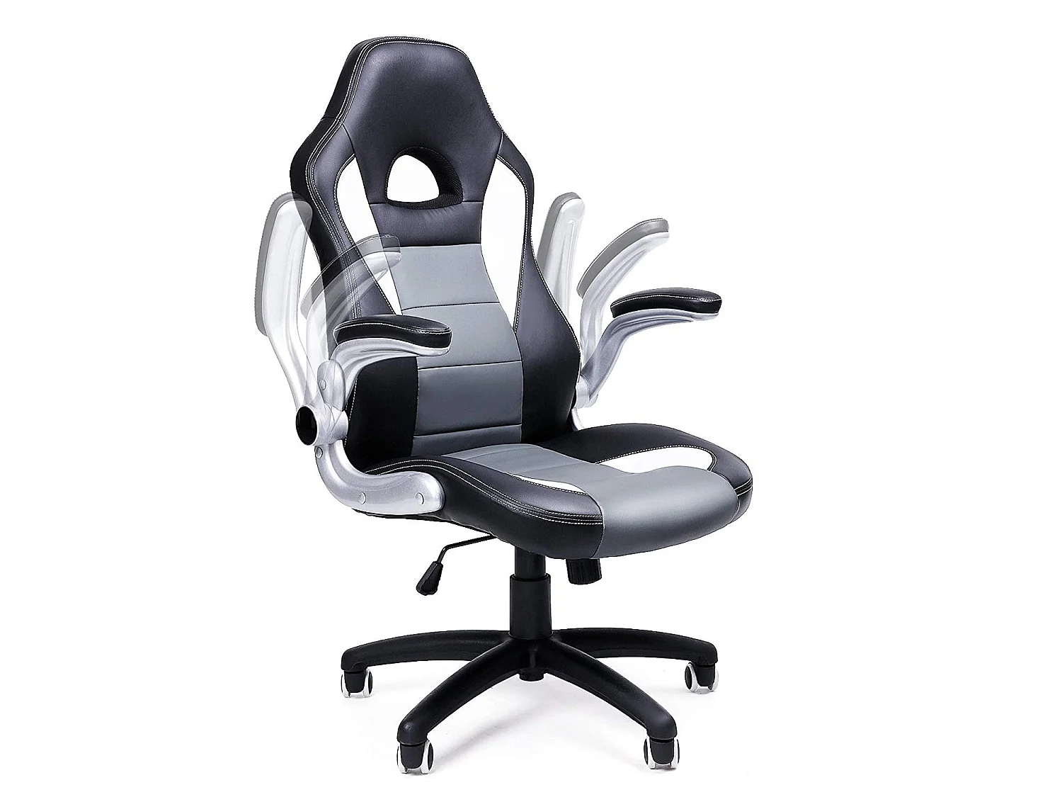 Gamingstol, 48x52x90-112 cm, Svart