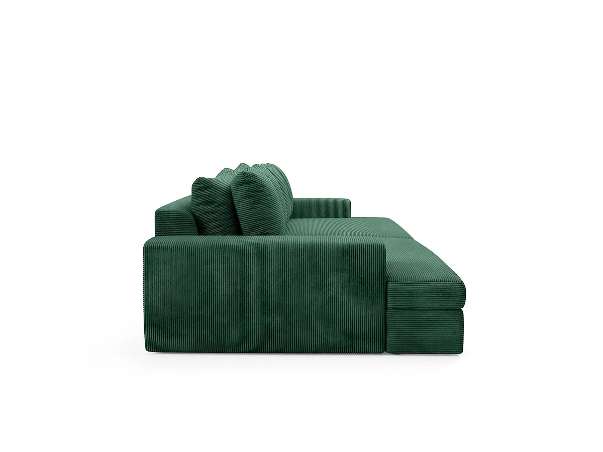 Canapé 3 places en tissu vert sapin PAOLA