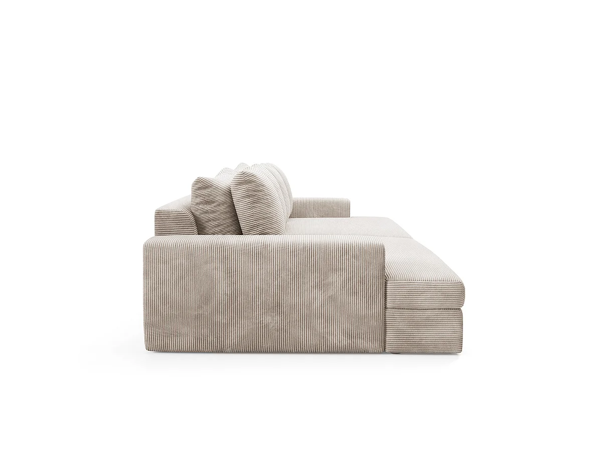 Canapé droit 3 places assise profonde Paola Taupe