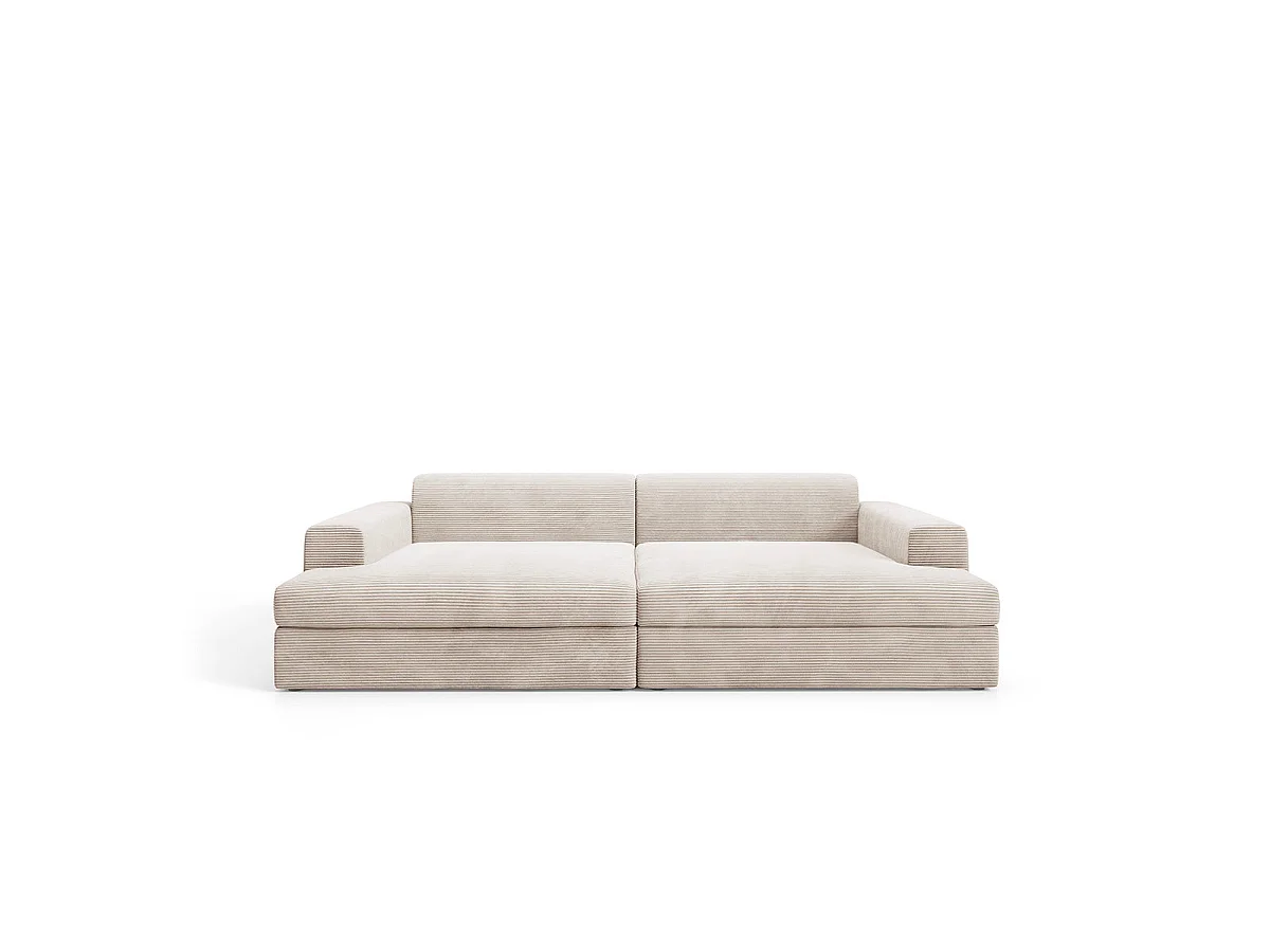 Canapé 3 places en tissu taupe PAOLA