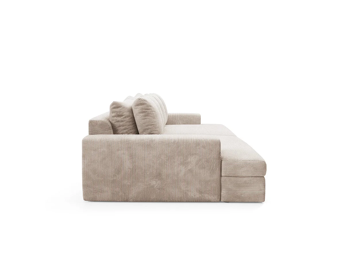 Canapé 3 places en tissu taupe PAOLA