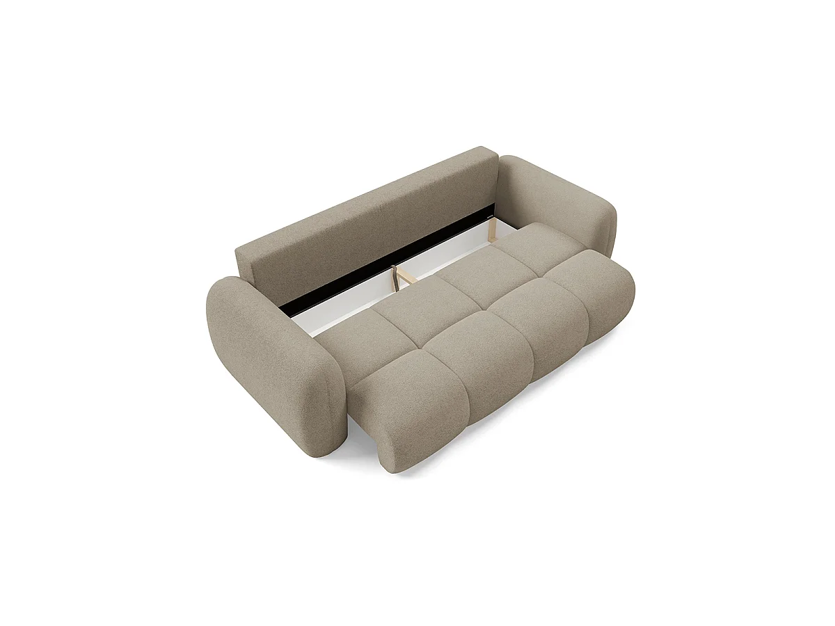 Canapé convertible 3 places avec coffre Livio Beige