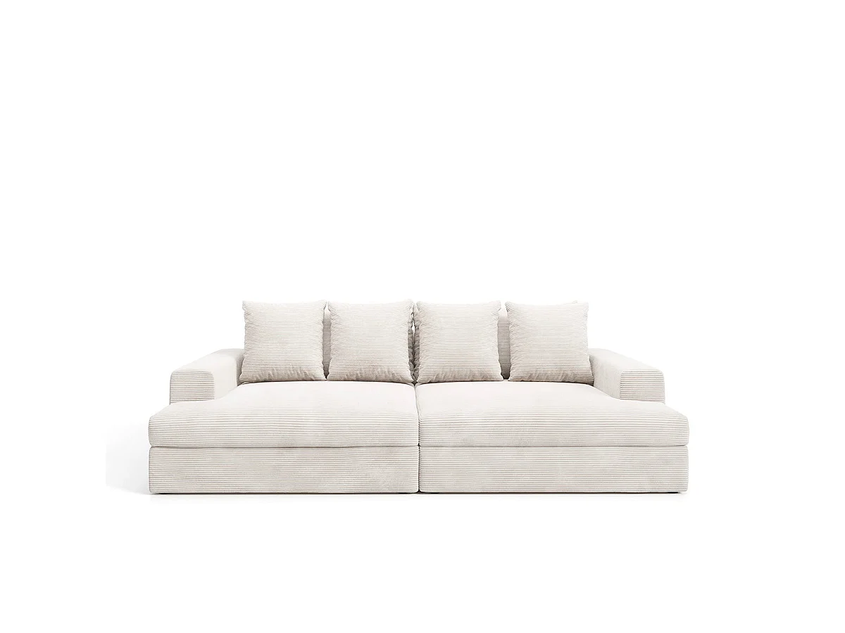 Canapé 3 places en tissu blanc PAOLA