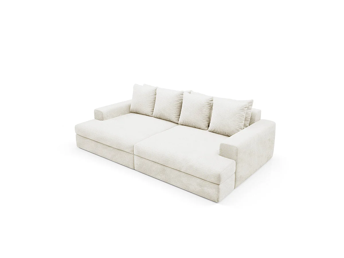 Canapé 3 places en tissu blanc PAOLA