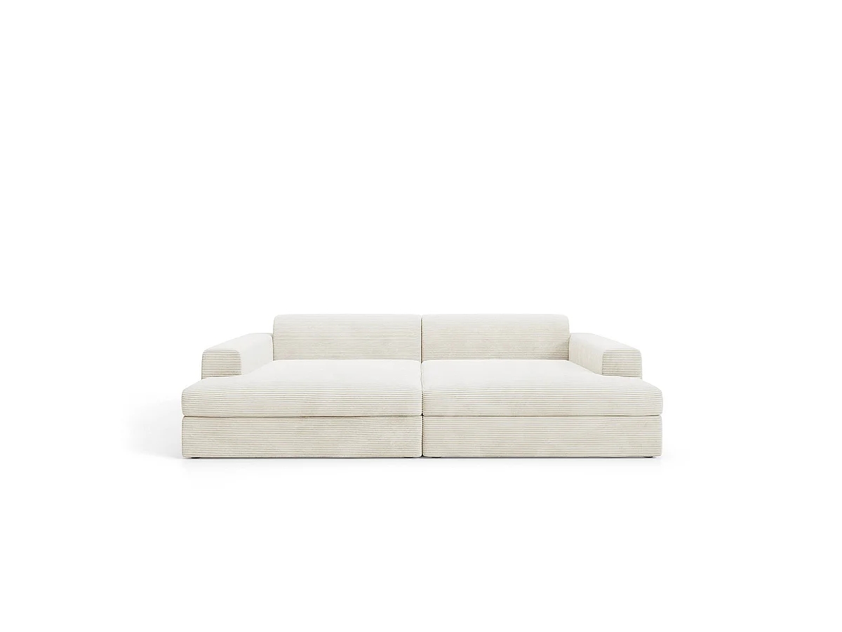 Canapé 3 places en tissu blanc PAOLA
