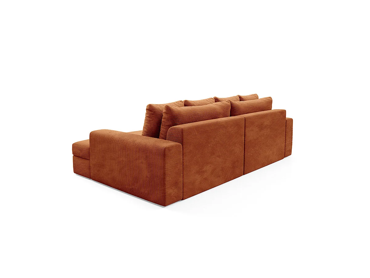 Canapé 3 places en tissu rouge PAOLA