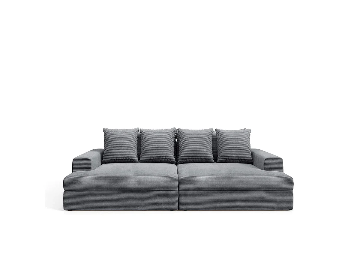 Canapé 3 places en tissu gris PAOLA