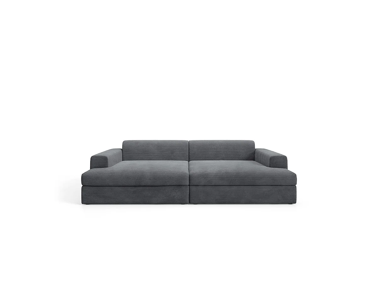 Canapé 3 places en tissu gris PAOLA