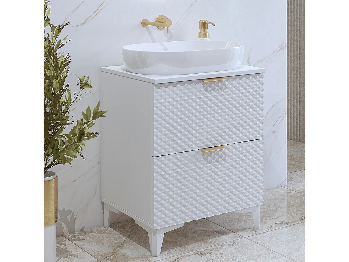 Cléa 60 cm undermount basin unit White