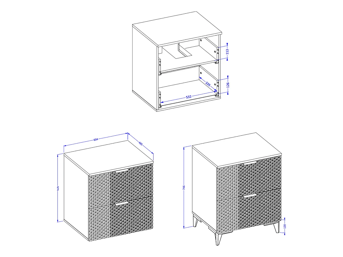 Cléa 60 cm undermount basin unit White