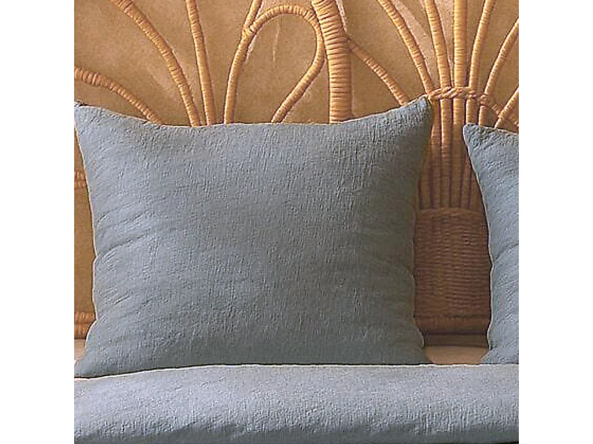 Parure housse de couette 260x240cm + 2 taies 100% gaze de microfibre uni bleu pétrole - NATHEA