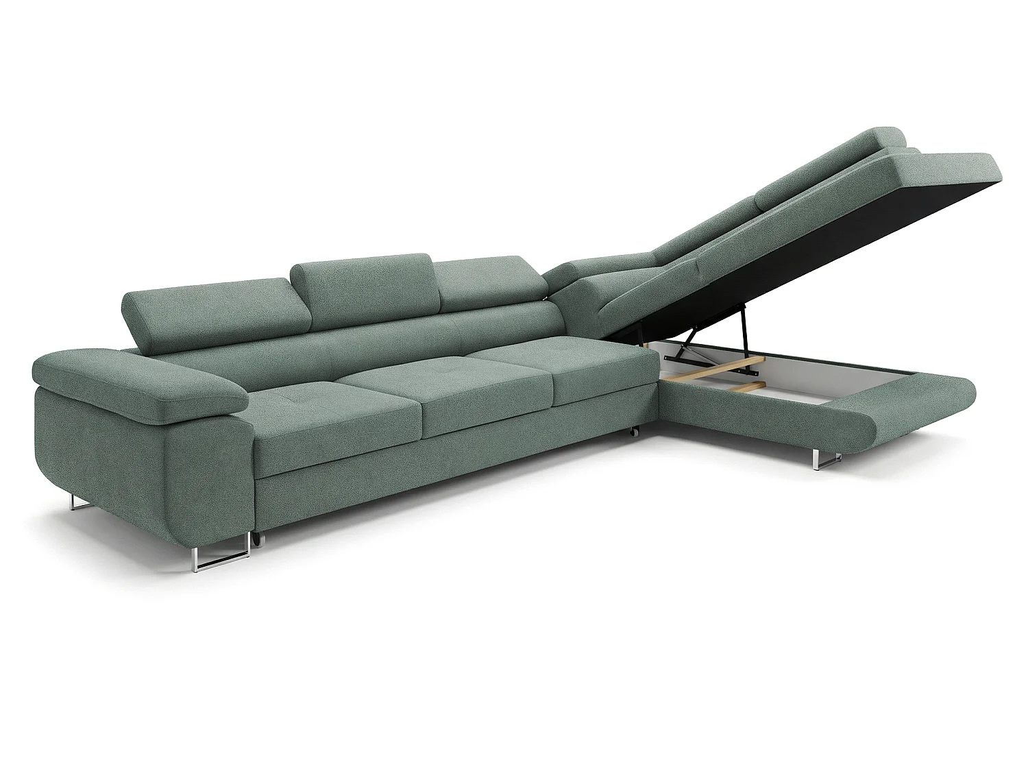 CANAPÉ COMFORTINO PASTI L-Form Canapé avec Fonction de Couchage et Compartiment de Rangement Bordeaux Angle Gauche