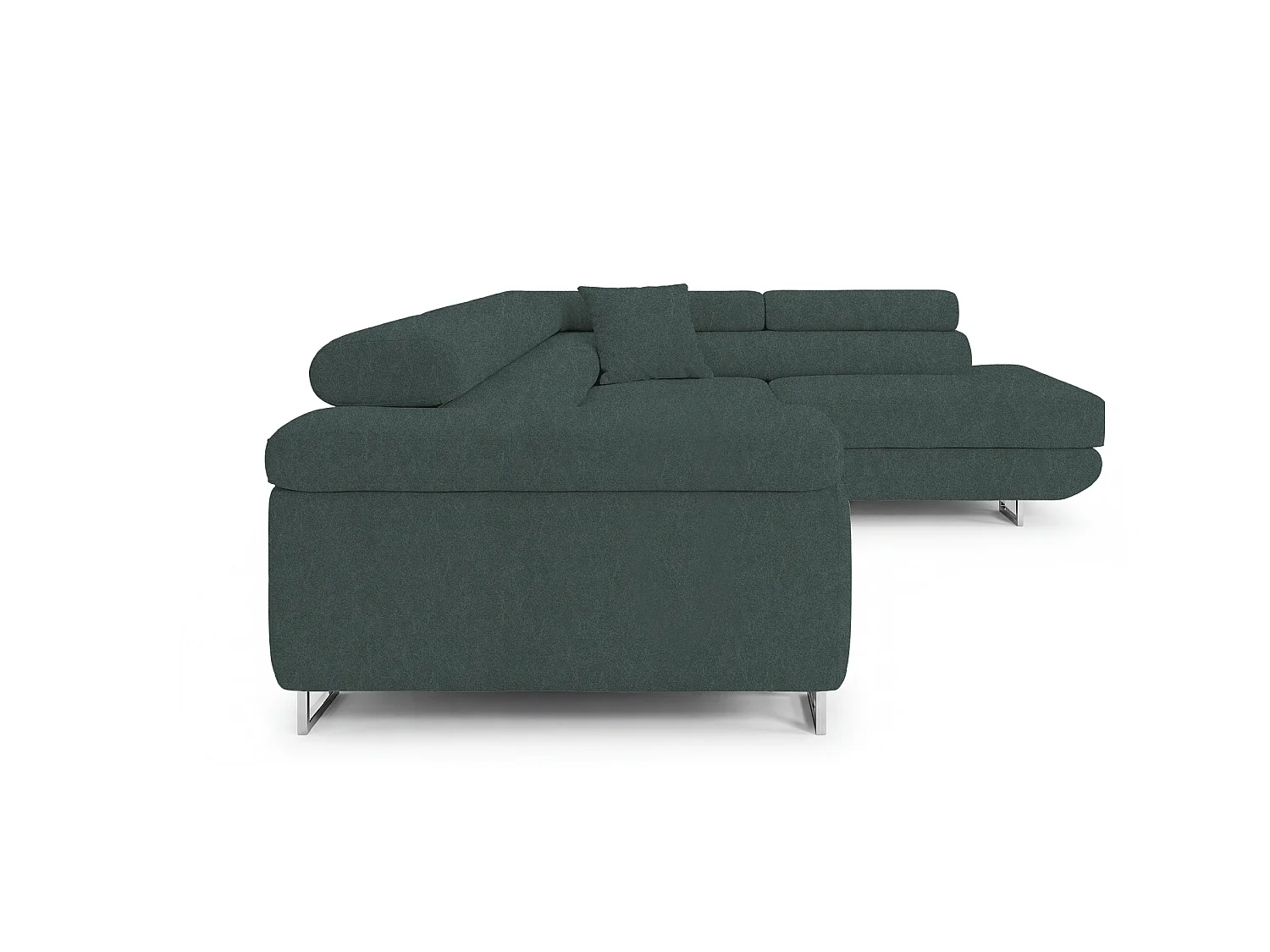 Comfortino Furniture Canapé-lit PASTI L-Form avec Rangement Velours Terracotta Design Moderne
