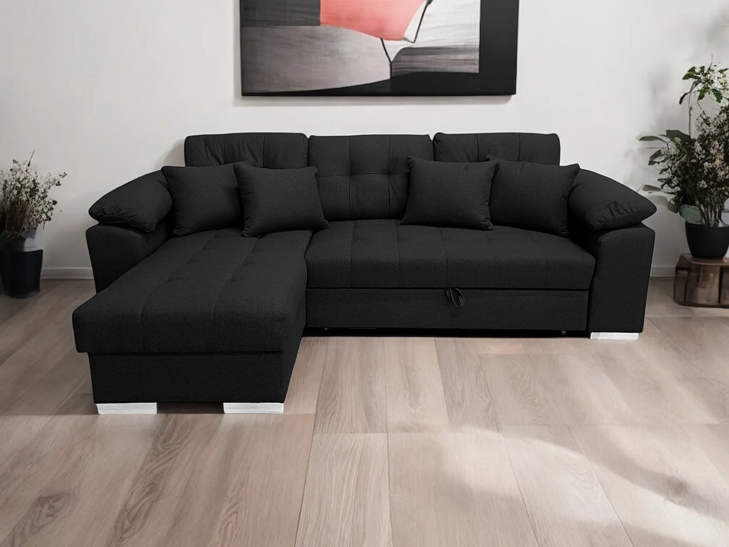 Canapé COMFORTINO FURNITURE Big PASTI en forme de U avec fonction lit et compartiment de rangement