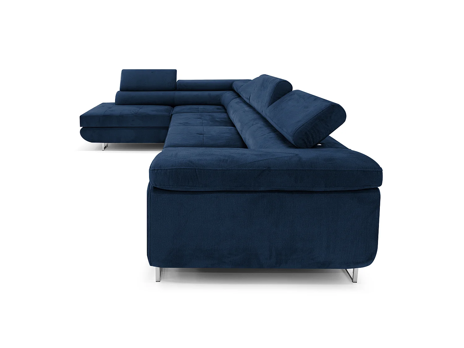 COMFORTINO MEUBLES Grand Canapé d'angle PASTI en Forme de U avec Rangement Velours Beige Design Moderne