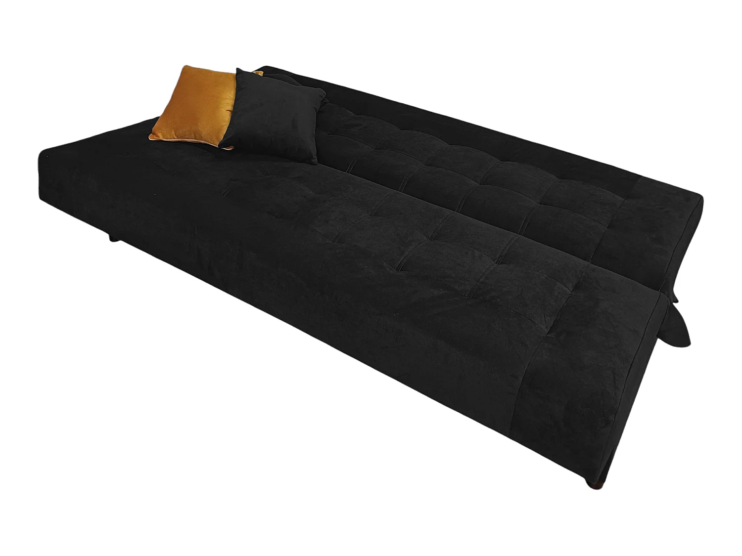 Canapé-lit Comfortino Furniture Porto avec Rangement Velours Gris Anthracite Design Moderne