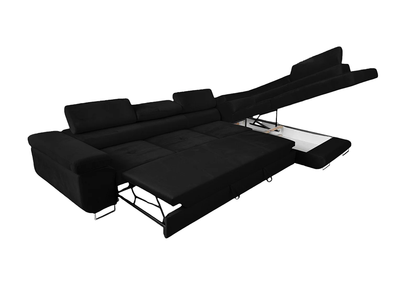 Canapé-lit en forme de U élégant vert olive avec rangement - Big PASTI par COMFORTINO FURNITURE