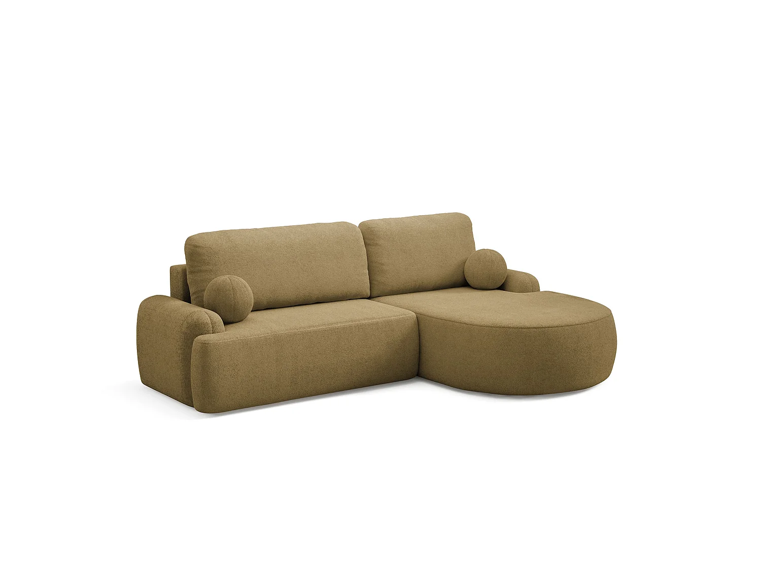 Canapé-Lit Comfortino Furniture Miki en Forme de L avec Rangement Or Angle Droit Style Moderne