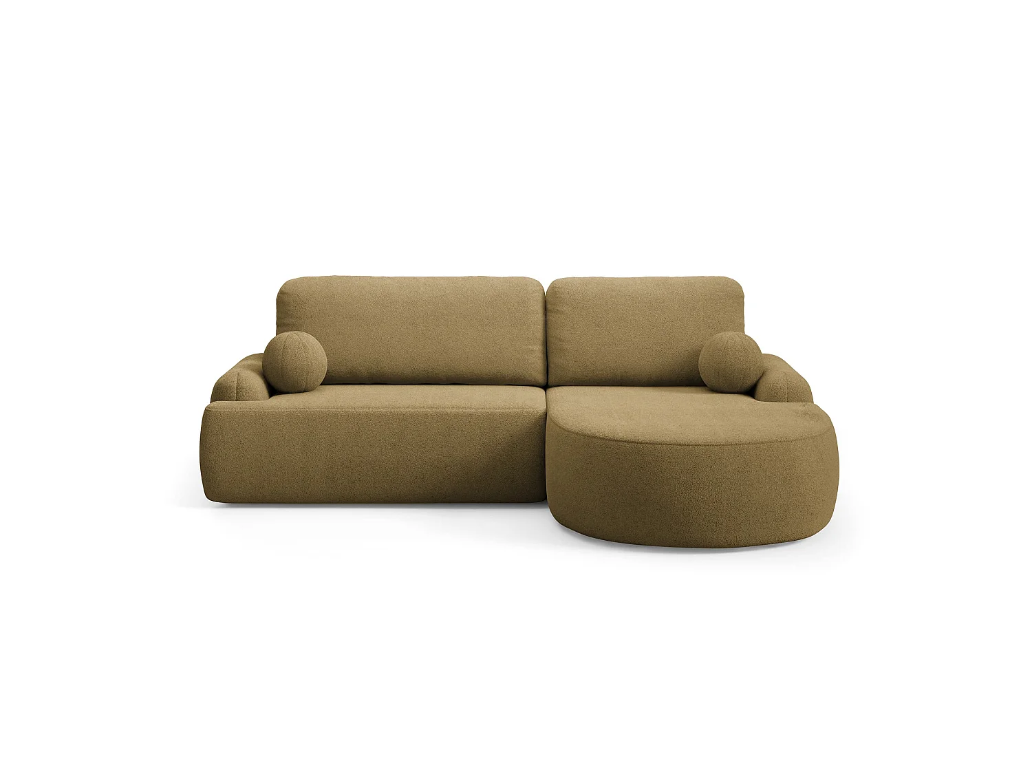 Canapé-Lit Comfortino Furniture Miki en Forme de L avec Rangement Or Angle Droit Style Moderne