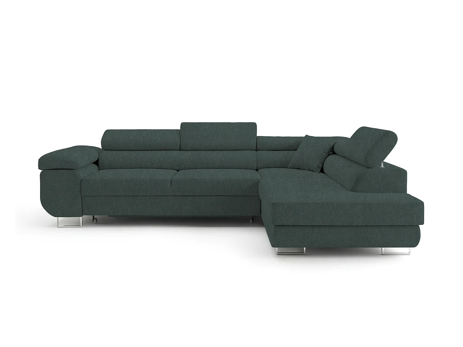 Canapé-Lit Comfortino Furniture NOTA L-Form en Velours avec Rangement Beige Angle Gauche