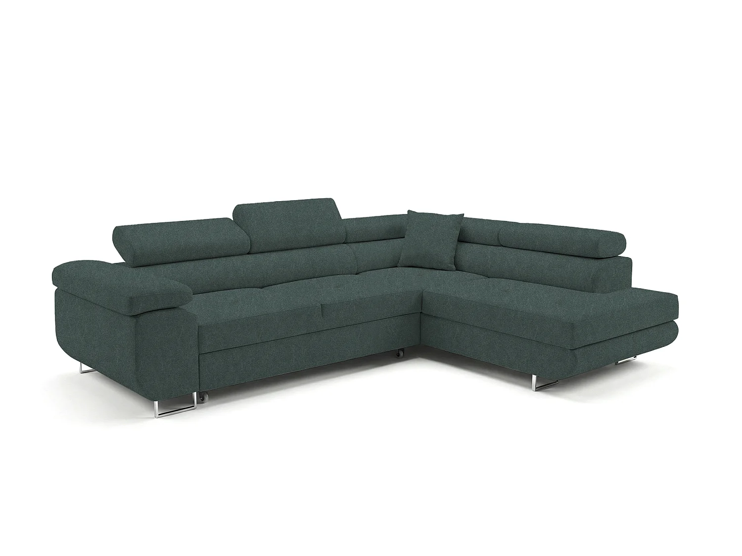 Canapé-Lit Comfortino Furniture NOTA L-Form en Velours avec Rangement Beige Angle Gauche