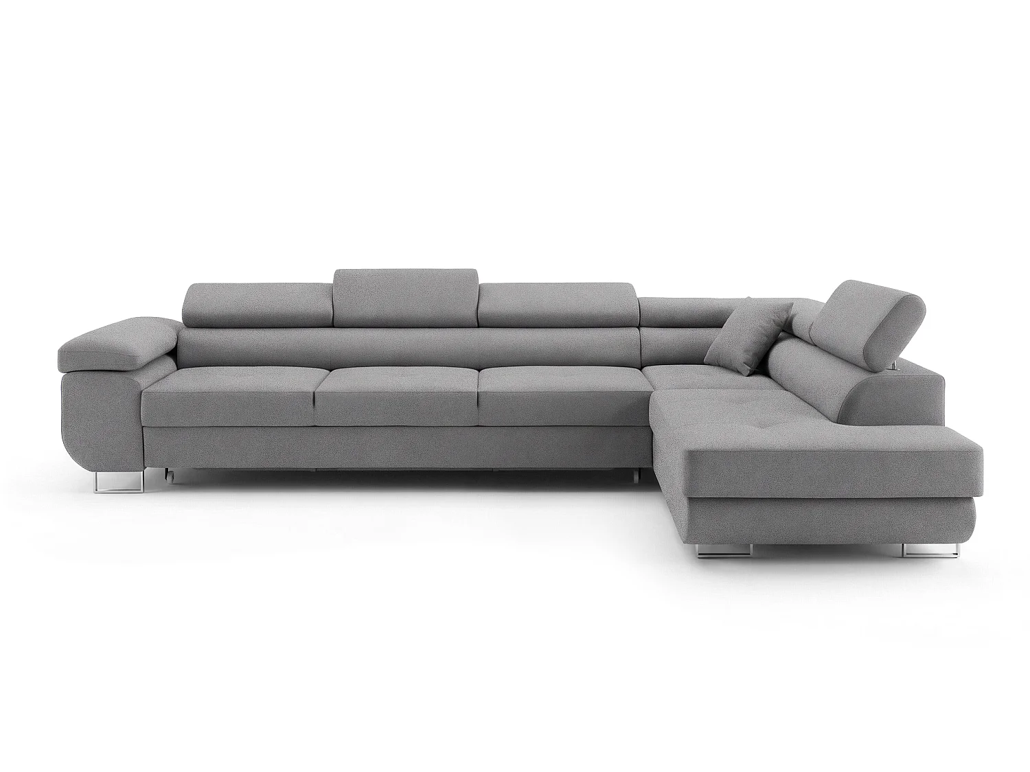 Canapé-lit en forme de L élégant bleu pétrole avec rangement - MOBILIER COMFORTINO PASTI