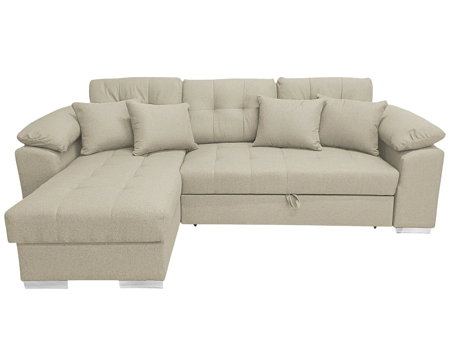 Élégant Grand Canapé Sectionnel PASTI U-Forme avec Lit et Rangement en Tissu Velours Gris Anthracite